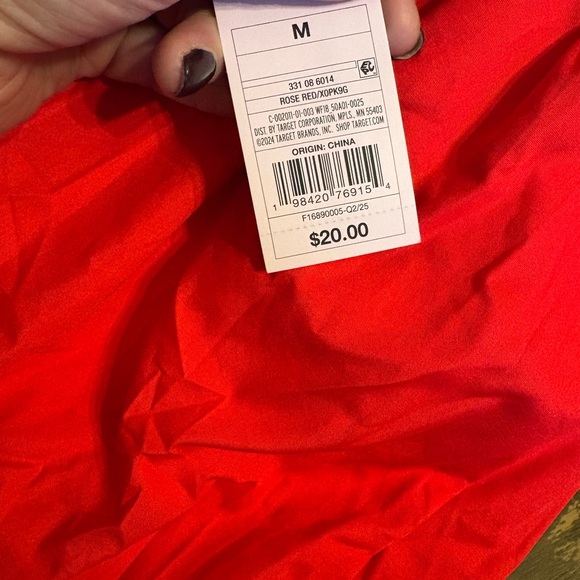 wild fable Strapless Red Tiered Dress - Picture 4 of 5